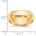 thumbnail image 3 of Bracelet de Mariage Demi-Rond en Or Jaune 14K 7mm, 3 of 3