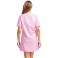thumbnail image 4 of Aislor Robe d'Uniforme d'Infirmière pour Femmes à Manches Courtes, Tenue de Travail Médicale avec Poches, Chemise Boutonnée, Uniforme de Sarrau Rose TTG, 4 of 7