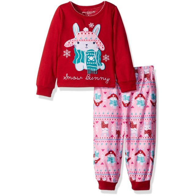 Komar Kids Girls' Pajama Cute Top and FunPants Sleepwear Set