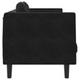 thumbnail image 3 of vidaXL Sofa avec Coussins 2 Places Velours Noir, 3 of 5