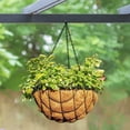 thumbnail image 3 of XZNGL Hanging Flower Pots Outdoor Hanging Planters for Outdoor Plants Planter Pots for Outdoor Plants Hanging Basket Coconuts Fiber Planter Inserts Replacement Liner for Flower Pot, 3 of 9