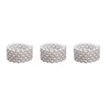 thumbnail image 1 of Thinsony Femmes Chic Perle Strass Stretch Bracelet Mariage Bal pour Mariée Blanc 5 Rangée 3Set, 1 of 6