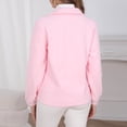 thumbnail image 4 of Gpaecead Polar Fleece Coat Ladies' Casual Colored Full Zip Multi Pocket Long Sleeved Fleece Jacket, 4 of 8