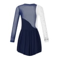 thumbnail image 4 of Ocealan Robe de Danse Ballet en Strass pour Filles Enfants Robe de Gymnastique Patinage Artistique Justaucorps de Danse Ballet Bleu Marine 8, 4 of 5