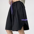 thumbnail image 4 of TopLLC Mens Shorts, Men shorts Shorts Men's Wide-Leg Style Solid Color Drawstring Pocket Quick Drying Casual Work Shorts., 4 of 5