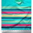 thumbnail image 3 of oneOone Georgette Viscose Fabric Stripe & Floral Panel Print Fabric BTY 42 Inch Wide, 3 of 3