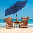 thumbnail image 2 of Gymax Parasol de Patio 7,5 Pi Parasol de Marché Extérieur Robuste avec Inclinaison à Bouton-Poussoir Bleu Marine, 2 of 10