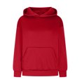 thumbnail image 4 of MeetoTime Women's Oversized Sweatshirt Fall Lightweight Long Sleeve Hoodie Fleece Pocket Pullover Tops, 4 of 6