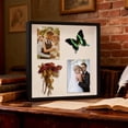 thumbnail image 3 of Handmade Square Hollow Wooden Photo Frame for 6x8 Inch Pictures Desktop Display or Wall Hanging DIY Dried Flower Storage, 3 of 6