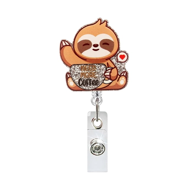 Funny And Cute Badge Reel With Clip Closure For Doctors Teachers Students Workers Etc Cartoon Pattern Badge Workplace Induction Graduation