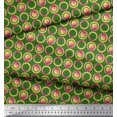 thumbnail image 2 of Soimoi Silk Fabric Floral & Circle Geometric Print Fabric by the Yard 42 Inch Wide, 2 of 3