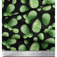 thumbnail image 2 of Soimoi Black Velvet Fabric Cactus Tree Decor Fabric Printed Yard 58 Inch Wide, 2 of 5