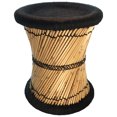 thumbnail image 1 of Natural Geo Tabouret d'Appoint en Moray - Tissé à la Main Noir, 1 of 4