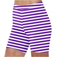 thumbnail image 1 of Plebaso Shorts pour Femmes 2025 Shorts de Plage à Imprimé Rayé Décontractés Taille Haute Mode pour Femmes Leggings Courts, 1 of 5