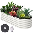 thumbnail image 1 of Yiwa Large Raised Garden Bed, 8x2x1 ft Outdoor Planter Box Kit with Galvanized Steel and Open Base Design, 1 of 8