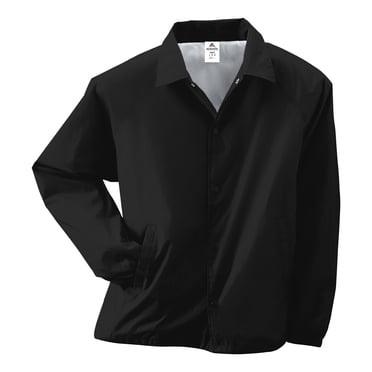 Augusta Sportswear Mens Nylon Coachs Jacket/Lined, 4XL, Black