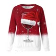 thumbnail image 4 of Pisexur Chandail en Molleton de Noël pour Femmes Sans Capuche Imprimé Graphique Vacances Col Rond Chandail en Molleton Ample Surdimensionné Automne Mode Décontracté Chandail à Manches Longues pour Femmes, 4 of 4