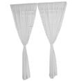 thumbnail image 4 of veasfak 2 Panel Kitchen Curtain Door Window Voile Drape White - 200x200cm, 4 of 9