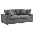 thumbnail image 1 of Modway Commix 2 Piece Down Filled Overstuffed Sectional Sofa Set in Gray, 1 of 10