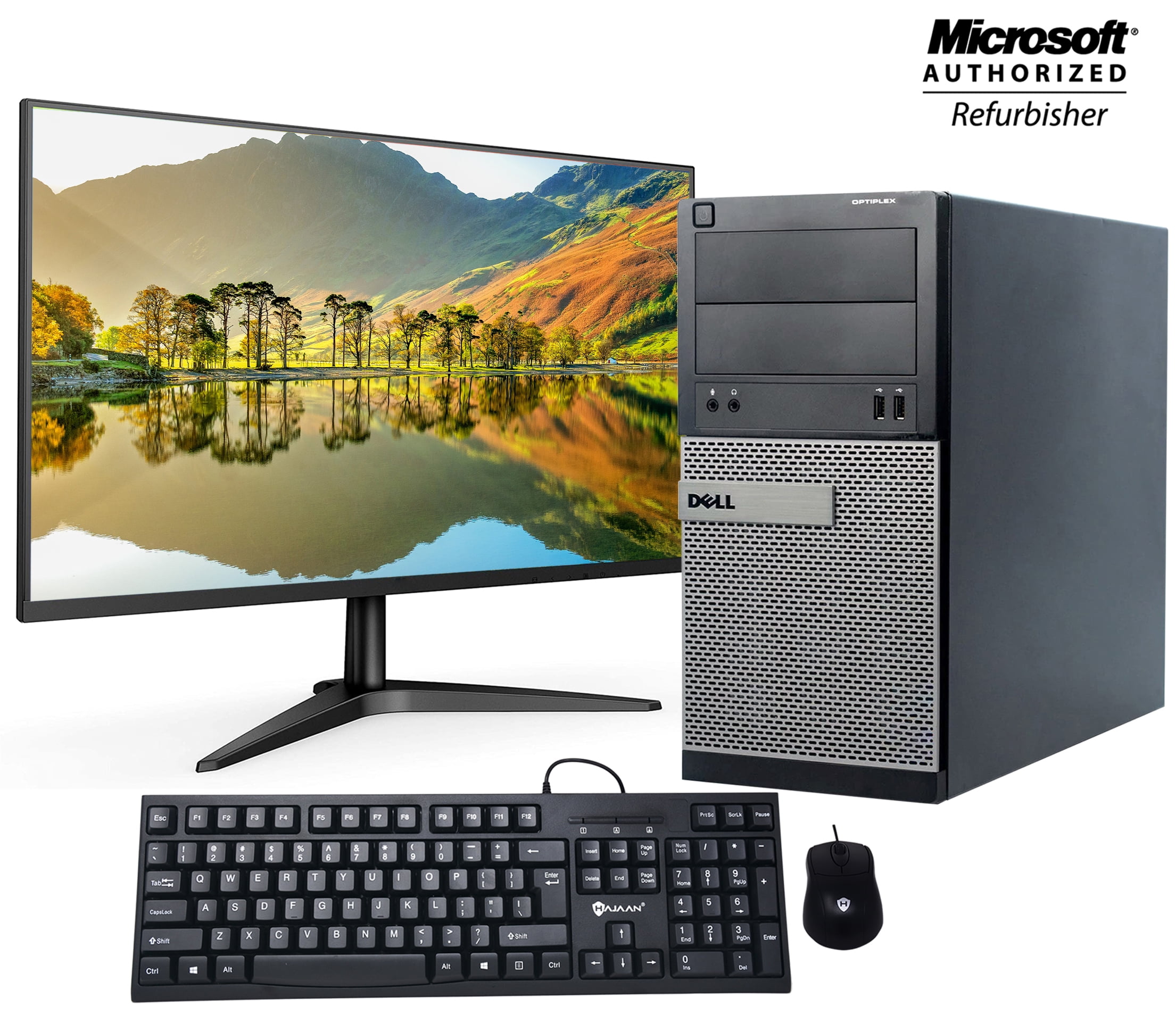 Dell OptiPlex 390 Desktop Computer PC, 3.20 GHz Intel i3 Quad Core, 8GB DDR3 RAM, 500GB SATA Hard Drive, Windows 10 Home 64 bit with Brand 24" new Monitor (Refurbished Grade B)