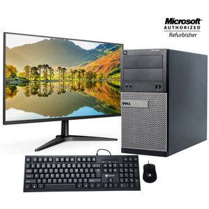 Dell OptiPlex 390 Ordinateur de bureau PC, 3.20 GHz Intel i3 Quad Core, 8GB DDR3 RAM, 500GB SATA Disque dur, Windows 10 Sommaire 64 bit avec Brand 24" nouveau moniteur (rénové grade B)