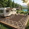thumbnail image 4 of Reversible Outdoor Rug, Waterproof Plastic Straw Mat – Durable, UV-Resistant, Easy-Clean, Non-Shedding Patio Carpet for Deck, Porch, Balcony, Backyard, Camping, RV Use, 4 of 7