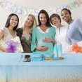 thumbnail image 2 of Fournitures de Fête Exquises Nappe Jetable Imperméable en PEVA Housse de Table Décoration de Mariage Anniversaire, 2 of 6