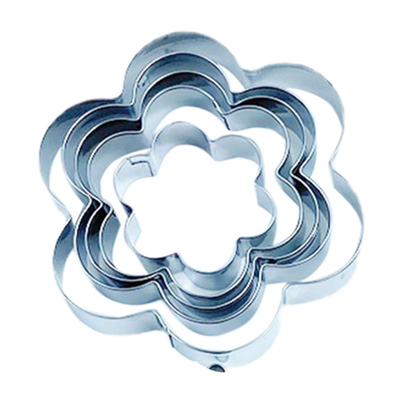 Cookie Molds for Baking 5 Piece Stainless Steel Set 2.95 in Square Flipping Tools for Cakes Pies and DIY Desserts