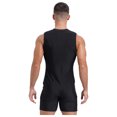 thumbnail image 2 of Eandarui Mens Rash Guard One-Piece Swimsuit Quick-Drying Athletic Wear Beach Holiday Sunbathing Burgundy XXL, 2 of 4