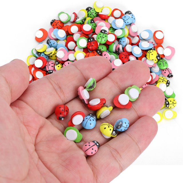 Wooden Ladybugs, Durable Tiny Crafts, Kids For DIY Adults Home Decor