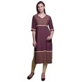 thumbnail image 1 of Bimba Tuniques Droites pour Femmes Kurta Imprimée Tenue d'Été Kurti pour Dames, 1 of 5