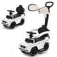 thumbnail image 1 of Costway 3 in 1 Ride on Push Car Mercedes Benz G350 Stroller Sliding Car w/ Canopy White, 1 of 10