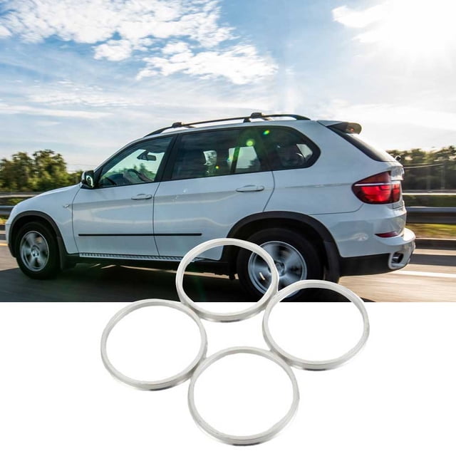4 Pcs Moyeu de Roue de Voiture Centre Roues Auto 4 Anneaux Portable Détachable Automobile Modifié Anneaux de Réparation Réducteur Accessoires 73.1-57.1