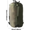 thumbnail image 4 of Sleeping bag storage bag – Portable nylon camping sack Waterproof backpack Army Green, 4 of 5