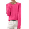 thumbnail image 2 of Timegard Womens Sweaters Crewneck Comfy Knit Pullover Fall Winter Casual Solid Color Long Sleeve Tops, 2 of 6