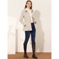 thumbnail image 2 of INSPIRE CHIC Manteau Long à Col Peter Pan pour Femme à Simple Boutonnage TG Beige, 2 of 5