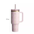 thumbnail image 2 of LILELIS Tasse à Double Isolation en Acier Inoxydable 40Oz Tasse Automobile avec Poignée Tasse Bingba Tasse Blanche Taille Unique, 2 of 2