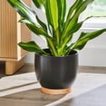thumbnail image 2 of BHG 10 inch Channing Woven Black Ceramic Planter, 2 of 8