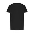 thumbnail image 4 of Dealovy Hauts d'Été pour Femmes Chic Décontracté Manches Courtes Plissées Col Ras du Cou T-Shirts Amples Unis Tuniques pour Dames, 4 of 7