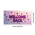 thumbnail image 3 of Welcome Back Banner Gradient Heart Stars Party Decoration Background Backdrop for Office Classroom Event Photography Celebration Decors, 3 of 4