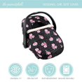 thumbnail image 4 of The Peanutshell Car Seat Cover, Winter Carseat, Canopy Car Seat Cover Baby Girls, Floral Rose, 4 of 5