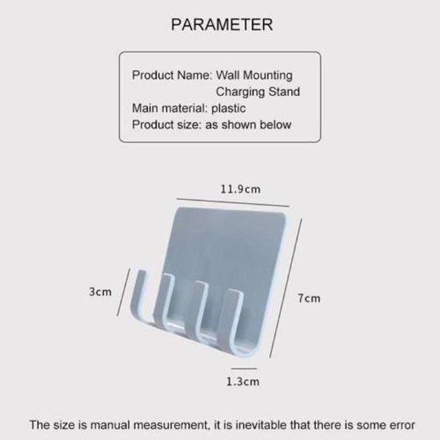 stanreset 2Pcs Support de Téléphone Mural Pratique Boîte de Charge Support Support Support Support Bleu 5Set