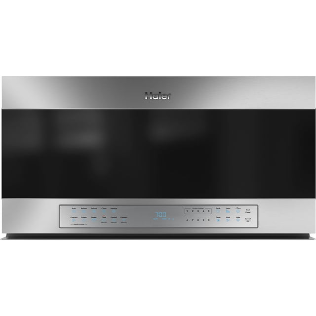 Haier Micro-Ondes Intelligent de 30 Pouces 1,6 Pi3 à Hotte Intégrée avec Wi-Fi Intégré en Acier Inoxydable - QVM7167RNCSS