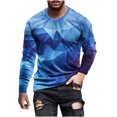 thumbnail image 2 of Meichang T-Shirt à Manches Longues pour Hommes, T-Shirts Graphiques pour Hommes Tendance avec Imprimé 3D d'Illusion d'Optique, T-Shirts Mode à Col Rond pour le Gym à Manches Longues pour Hommes, 2 of 5