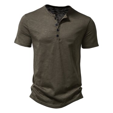 Ketyyh-chn99 Shirt Chemise pour Homme Couleur Unie T - à Manches Courtes Tee T-Shirt Coton Chemise Décontractée pour Homme Vert, TG