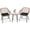 Noir, variante sur Costway Ensemble Bistro en Rotin pour Patio 3 Pcs Table Basse Fauteuil Jardin Coussin Beige