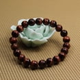 thumbnail image 3 of Bracelet Extensible Unisexe en Perles Rondes de 8 mm avec Cristaux d'Oeil de Tigre Rouges AA Naturels, 3 of 5