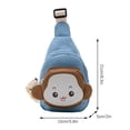thumbnail image 3 of Cute Monkey Style Kids Messenger Bag, Small Shoulder Bag, Soft Fabric Material, Fun Design, For Children, School Use, Portable Storage, Playful Aesthetic, Lightweight Construction, Travel Hzhnb, 3 of 9