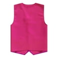 thumbnail image 4 of renvena Kids Button Volunteer Activity Vest Button Up Irregular Hem Waistcoat Sleeveless Waiter Hot Pink S/10, 4 of 5