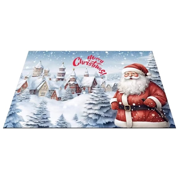 WRKEKC Clearance Diatom Mud Floor Mat Santa Claus Door Mat Soft Comfortable Strong Absorbent Entrance Bedroom Bathroom Non Slip Floor Mat